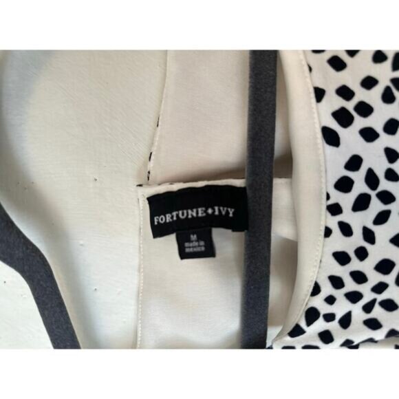 Fortune & Ivy Sleeveless Dalmatian Print Top - Picture 3 of 4